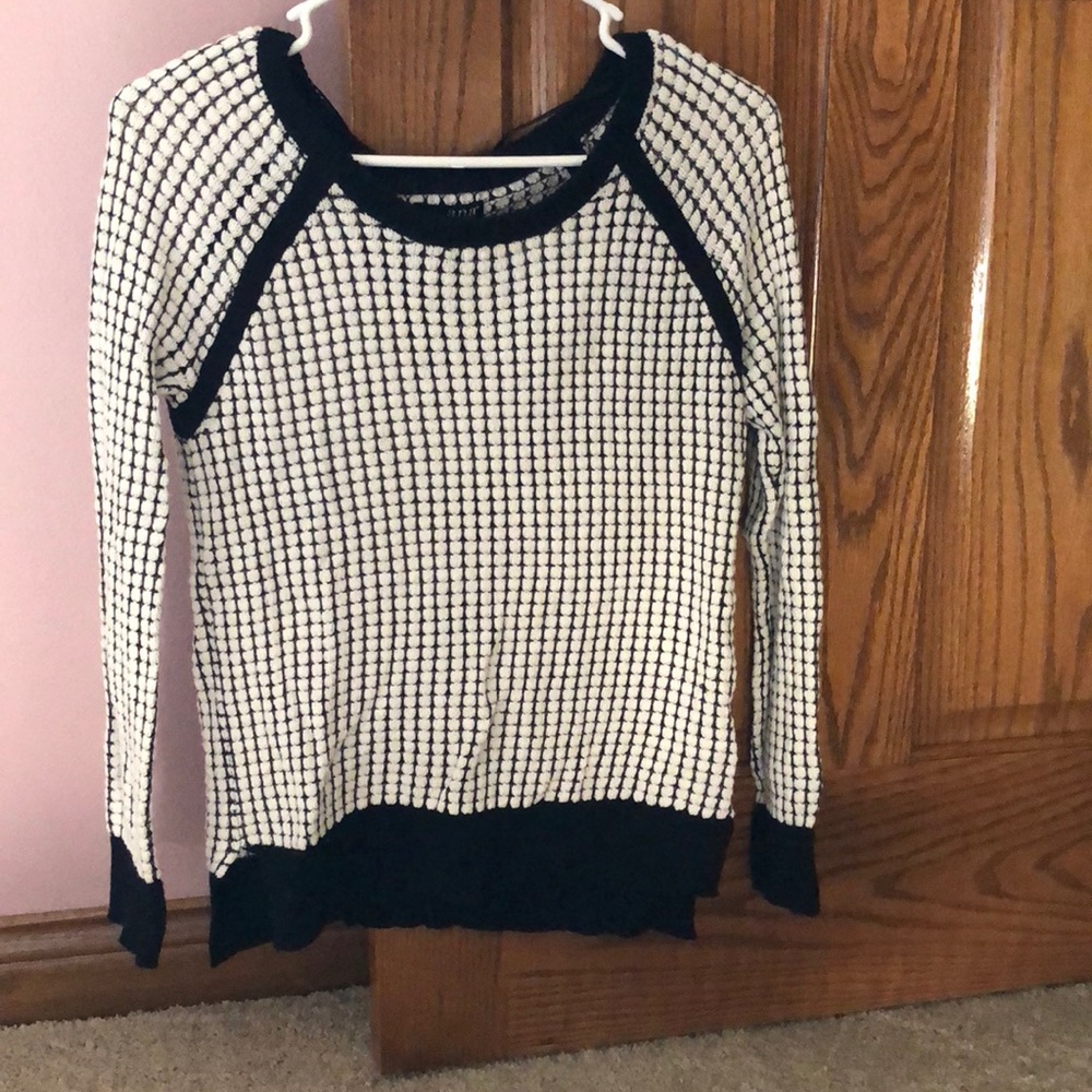 Black and white sweater